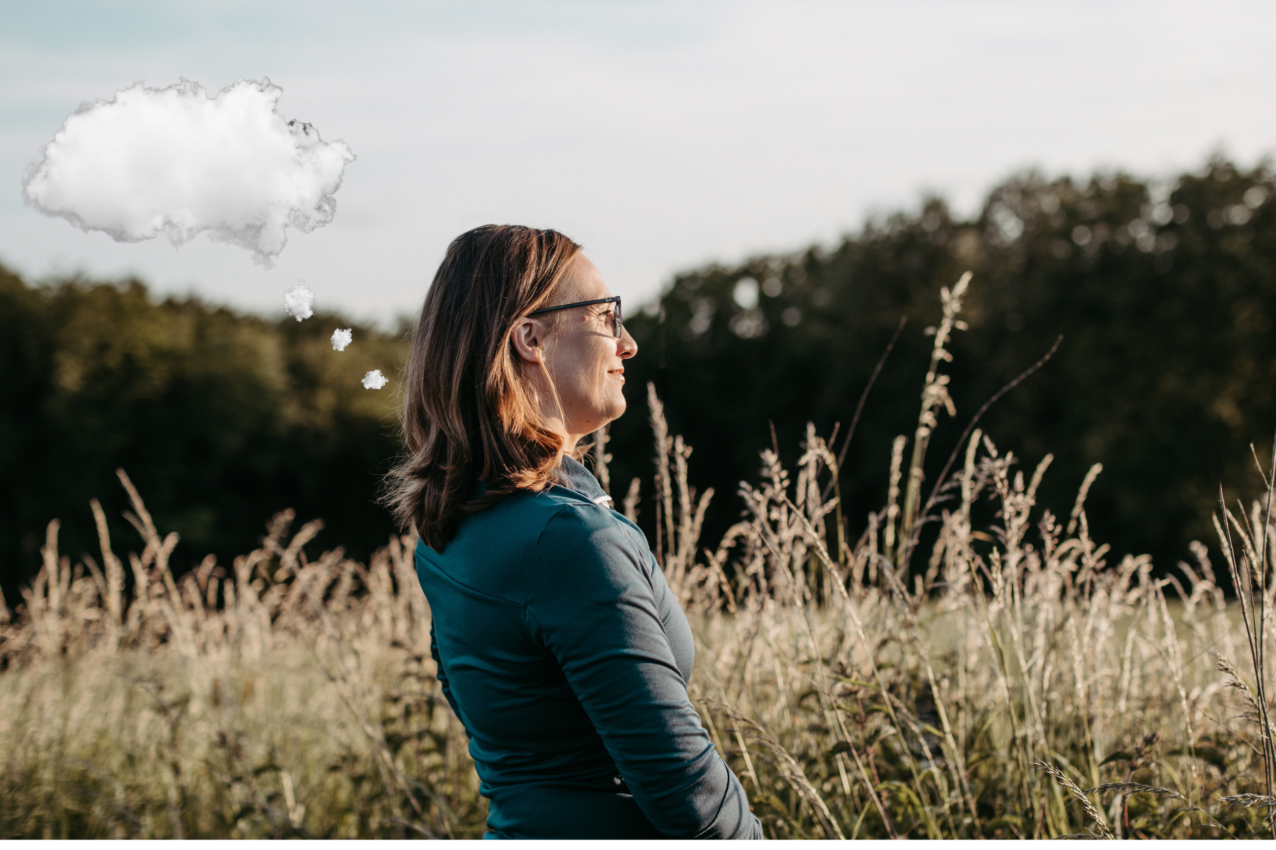 Coach Christiane Kaiser unterbricht beim Blick in die Weite ihr Gedankenkarussell